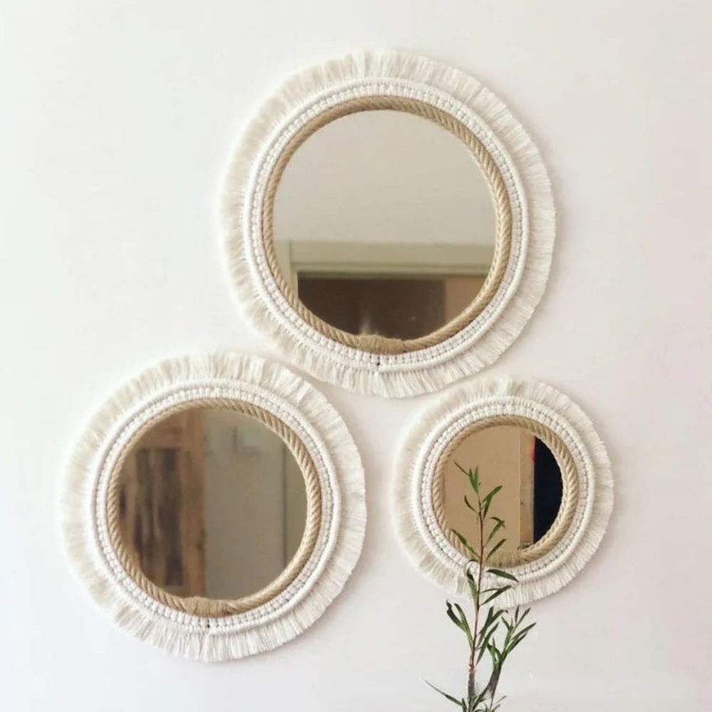 SET OF 6 MIRRORS FOR MACRAME PROJECTS